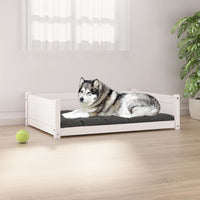 lit chien bois mousse a memoire forme blanc 1055 x 755 x 28 cm | jardinna