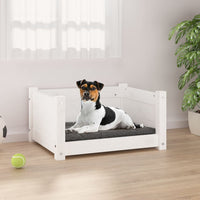 lit chien bois mousse a memoire forme blanc 555 x 455 x 28 cm | jardinna