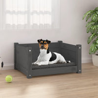 lit chien bois mousse a memoire forme gris 555 x 455 x 28 cm | jardinna