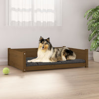 lit chien bois mousse a memoire forme marron miel 95 5 x 655 x 28 cm | jardinna