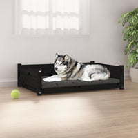 lit chien bois mousse a memoire forme noir 1055 x 755 x 28 cm | jardinna