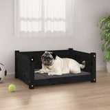 lit chien bois mousse a memoire forme noir 655 x 505 x 28 cm | jardinna