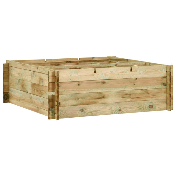 lit sureleve bois pin ideal jardin potager carre 120 x 120 cm 1 | jardinna
