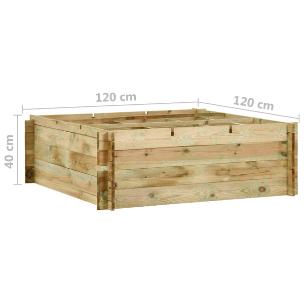 lit sureleve bois pin ideal jardin potager carre 5 | jardinna