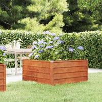 lit sureleve jardin acier corten design modern pratique 100 x 100 x 45 cm 1 | jardinna