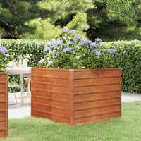 lit sureleve jardin acier corten design modern pratique 100 x 100 x 77 cm 1 | jardinna