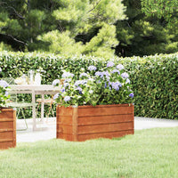 lit sureleve jardin acier corten design modern pratique 100 x 40 x 45 cm 1 | jardinna