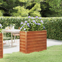 lit sureleve jardin acier corten design modern pratique 100 x 40 x 77 cm 1 | jardinna