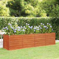 lit sureleve jardin acier corten design modern pratique 320 x 80 x 77 cm 1 | jardinna