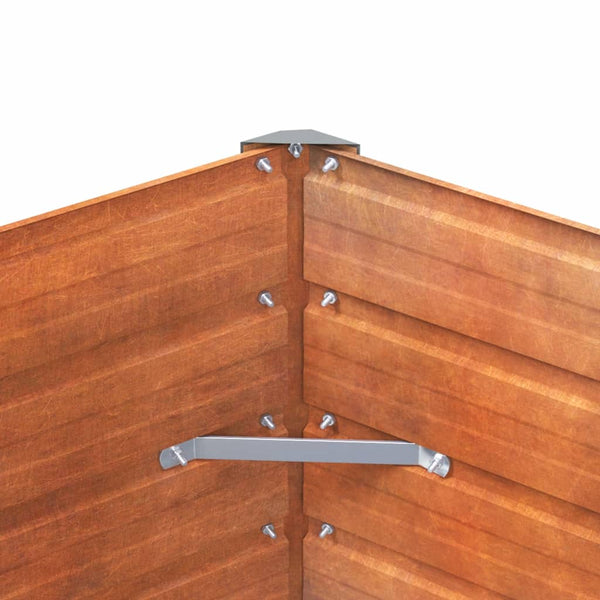 lit sureleve jardin acier corten hexagonal durable esthetique 6 | jardinna