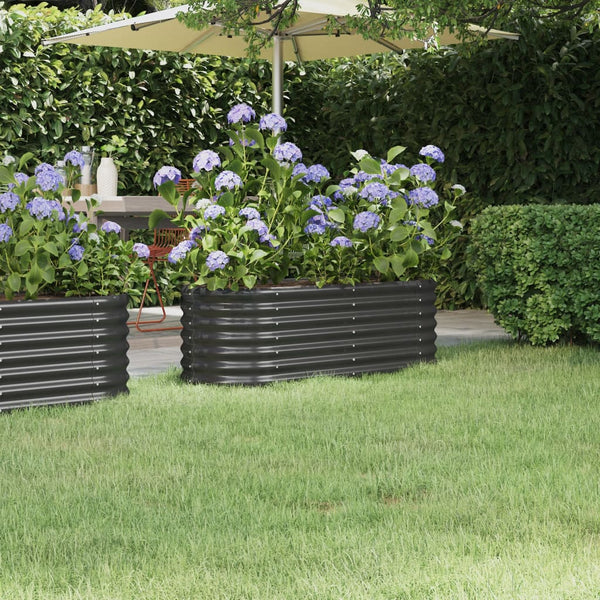 lit sureleve jardin acier enduit poudre exterieur durable anthracite 114 x 40 x 36 cm 1 | jardinna