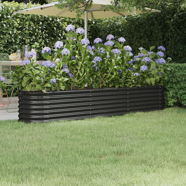 lit sureleve jardin acier enduit poudre exterieur durable anthracite 224 x 40 x 36 cm 1 | jardinna