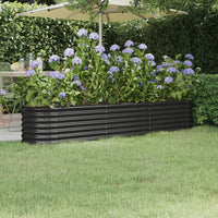 lit sureleve jardin acier enduit poudre exterieur durable anthracite 224 x 40 x 36 cm 1 | jardinna