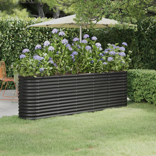 lit sureleve jardin acier enduit poudre exterieur durable anthracite 224 x 40 x 68 cm 1 | jardinna