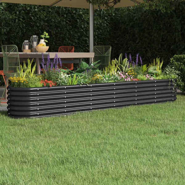 lit sureleve jardin acier enduit poudre exterieur durable anthracite 260 x 40 x 36 cm 1 | jardinna