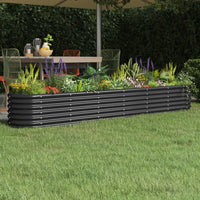 lit sureleve jardin acier enduit poudre exterieur durable anthracite 260 x 40 x 36 cm 1 | jardinna