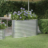lit sureleve jardin acier enduit poudre exterieur durable argent 114 x 40 x 68 cm 1 | jardinna