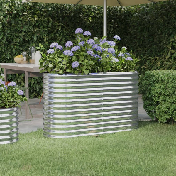 lit sureleve jardin acier enduit poudre exterieur durable argent 114 x 40 x 68 cm 1 | jardinna