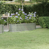 lit sureleve jardin acier enduit poudre exterieur durable argent 152 x 40 x 36 cm 1 | jardinna