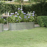 lit sureleve jardin acier enduit poudre exterieur durable argent 152 x 40 x 36 cm 1 | jardinna