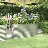 lit sureleve jardin acier enduit poudre exterieur durable argent 152 x 40 x 68 cm 1 | jardinna