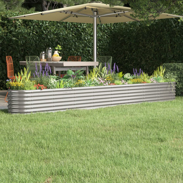 lit sureleve jardin acier enduit poudre exterieur durable argent 332 x 40 x 36 cm 1 | jardinna