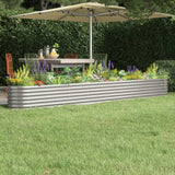 lit sureleve jardin acier enduit poudre exterieur durable argent 332 x 40 x 36 cm 1 | jardinna