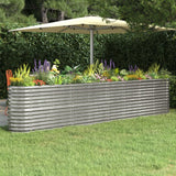 lit sureleve jardin acier enduit poudre exterieur durable argent 332 x 40 x 68 cm 1 | jardinna