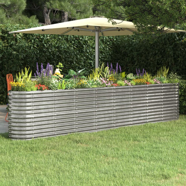 lit sureleve jardin acier enduit poudre exterieur durable argent 332 x 40 x 68 cm 1 | jardinna