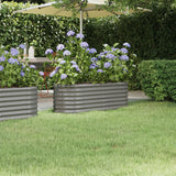 lit sureleve jardin acier enduit poudre exterieur durable gris 114 x 40 x 36 cm 1 | jardinna