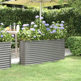 lit sureleve jardin acier enduit poudre exterieur durable gris 152 x 40 x 68 cm 1 | jardinna