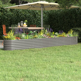 lit sureleve jardin acier enduit poudre exterieur durable gris 332 x 40 x 36 cm 1 | jardinna