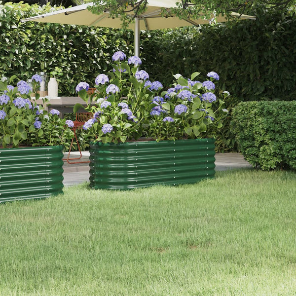 lit sureleve jardin acier enduit poudre exterieur durable vert 114 x 40 x 36 cm 1 | jardinna