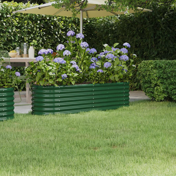 lit sureleve jardin acier enduit poudre exterieur durable vert 152 x 40 x 36 cm 1 | jardinna