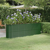 lit sureleve jardin acier enduit poudre exterieur durable vert 224 x 40 x 68 cm 1 | jardinna