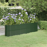 lit sureleve jardin acier enduit poudre exterieur durable vert 260 x 40 x 68 cm 1 | jardinna