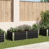lit sureleve jardin acier galvanise anthracite multifonctionnel 160 x 80 x 45 cm 32vl | jardinna