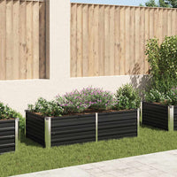 lit sureleve jardin acier galvanise anthracite multifonctionnel 160 x 80 x 45 cm 32vl | jardinna