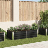 lit sureleve jardin acier galvanise anthracite multifonctionnel 160 x 80 x 45 cm 32vl | jardinna