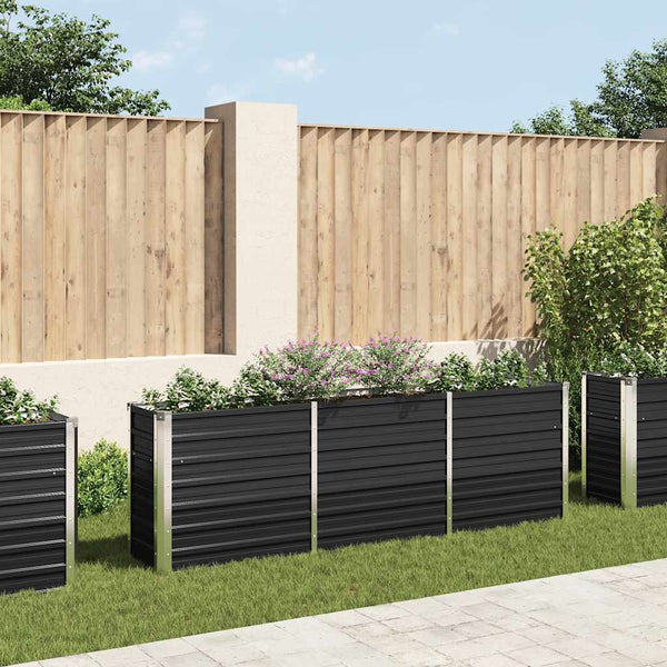 lit sureleve jardin acier galvanise anthracite multifonctionnel 240 x 40 x 77 cm 96yb | jardinna