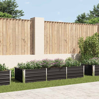lit sureleve jardin acier galvanise anthracite multifonctionnel 240 x 80 x 45 cm 74ul | jardinna