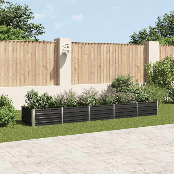lit sureleve jardin acier galvanise anthracite multifonctionnel 400 x 80 x 45 cm 98hw | jardinna