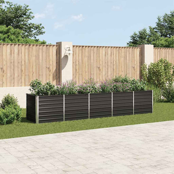 lit sureleve jardin acier galvanise anthracite multifonctionnel 400 x 80 x 77 cm 59kv | jardinna