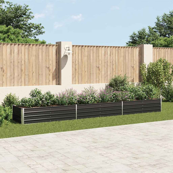 lit sureleve jardin acier galvanise anthracite multifonctionnel 480 x 80 x 45 cm 35my | jardinna