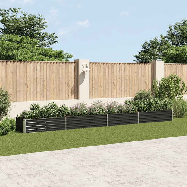 lit sureleve jardin acier galvanise anthracite multifonctionnel 600 x 80 x 45 cm 95jd | jardinna