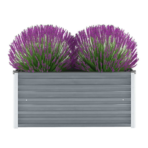 lit sureleve jardin acier galvanise gris multifonctionnel 100 x 40 x 45 cm 1 | jardinna