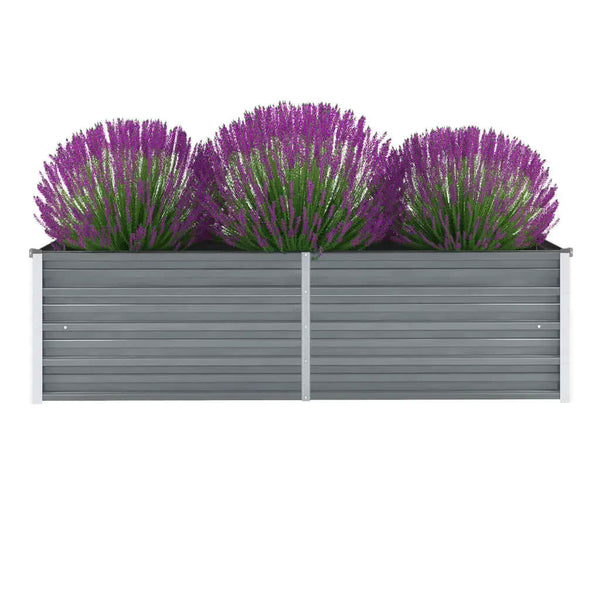 lit sureleve jardin acier galvanise gris multifonctionnel 160 x 40 x 45 cm 1 | jardinna