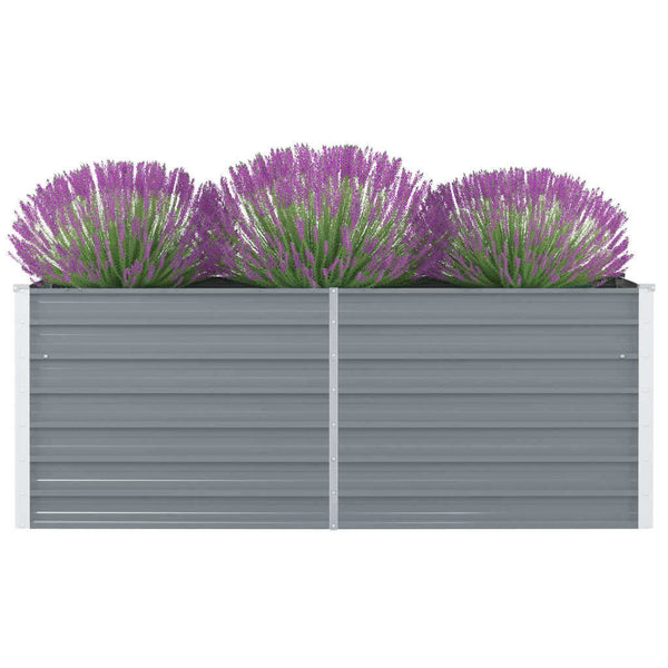 lit sureleve jardin acier galvanise gris multifonctionnel 160 x 80 x 45 cm 1 | jardinna