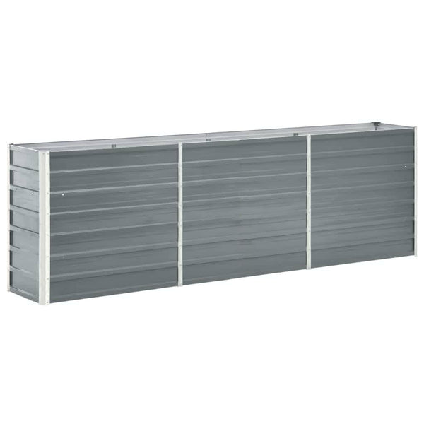 lit sureleve jardin acier galvanise gris multifonctionnel 240 x 40 x 77 cm 1 | jardinna