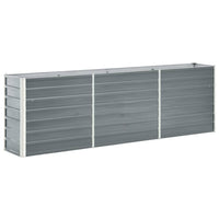lit sureleve jardin acier galvanise gris multifonctionnel 240 x 40 x 77 cm 1 | jardinna